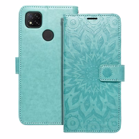 MEZZO knyginis dėklas telefonui XIAOMI Redmi 9C / 9C NFC mandala žalia