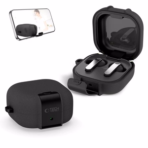 Tech-Protect Slim Hook dėklas skirtas Samsung Galaxy Buds 4 / 4 Pro juodas