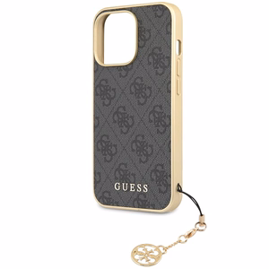 Guess 4G Charms Collection dėklas iPhone 14 Pro - pilkas