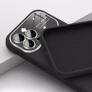Minkštas silikoninis dėklas objektyvui Iphone 15 Plus juoda