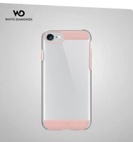 HAMA BALTAS DIAMONDS "INNOCENCE SKAIDRUS" DĖKLAS FOR IPHONE 6/6S/7/8/SE 2020, ROŽINIS AUKSINIS