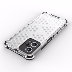 Honeycomb dėklas telefonui Xiaomi Redmi Note 12 5G / Poco X5 5G šarvuotas hibridinis dangtelis juodas