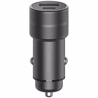 ENERGEA ład. sam. 1xUSB+1xUSB-C PD-QC3.0 38W pilkas/gunmetal Alu Drive PD20+