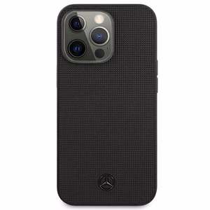 Mercedes odinis tinklelio metalinis logotipo dėklas iPhone 13 Pro / iPhone 13 - juodas