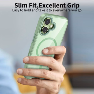 Tech-Protect MagMat MagSafe dėklas iPhone 17 skaidrus žalias