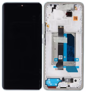 Ekranas Xiaomi Redmi Note 14 Pro+ 5G su lietimui jautriu stikliuku ir rėmeliu Frost Blue originalus (service pack)