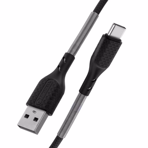 FORCELL F-ENERGY Carbon CB-02A kabelis USB A į Type C QC4.0 5A 60W 1 m juodas