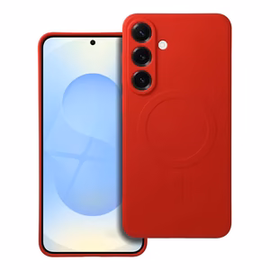 Silikoninis magnetinis dėklas, skirtas SAMSUNG S25 Plus, raudonas