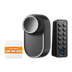 SwitchBot Ultra 3-in-1 smart lock with Hub Mini Matter control panel and Keypad keypad