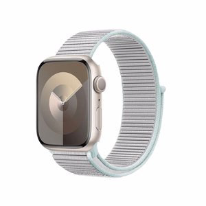 Crong Nylon Sport dirželis, skirtas Apple Watch 38 / 40 / 41 mm ir 42 mm (Series 10 / 11), pastelinės pilkos spalvos