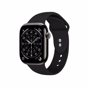 Crong Liquid Apple Watch dirželis, 44/45/46/49 mm, juodas