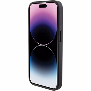 Karl Lagerfeld dygsniuotas dėklas telefonui su K raštu iPhone 15 Pro - juodas