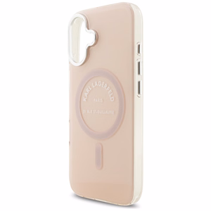 Karl Lagerfeld IML Karl RSG Logo Magnetinis dėklas telefonui iPhone 17 - rožinė