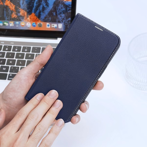 Dux Ducis Skin X2 dėklas telefonui iPhone 14 Plus su magnetine uždanga mėlynas