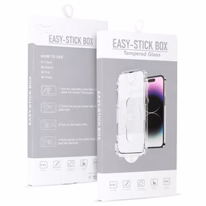 Apsauginis stiklas pilno klijų Easy-Stick Box skirtas IPHONE 16 juodas
