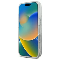 Karl Lagerfeld Liquid Glitter Karl&Choupette Head Magnetinis dėklas telefonui iPhone 16 - skaidrus