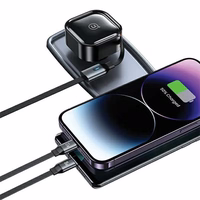 USAMS Automobilinis įkroviklis su suvyniojamuoju laidu 1xUSB-C+1x Lightning C41 PD 30W Fast Charge juodas CC219CC01 (US-CC219)