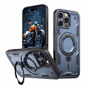 Hybrid Armor Trendy dėklas telefonui su MagSafe iPhone 16 Pro - mėlynas