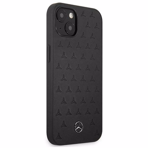 Mercedes Leather Stars Pattern чехол для iPhone 13 mini - чёрный