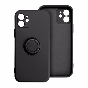 Silikoninis „Ring“ dėklas, skirtas „iPhone 17 Pro Max / 18 Pro Max“ – juodas
