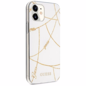 Dėklas telefonui (m) iPhone 12 mini 5.4" - baltas/baltas kietasis dėklas Saffiano