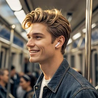 Belaidės ausinės Borofone FQ7 ANC+ENC baltos