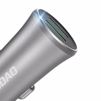 Dudao išmanus automobilinis įkroviklis 3.4A 2x USB sidabrinis (R6S silver)