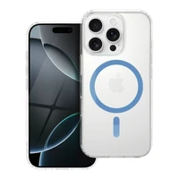 Drop Glue Spalvingas Žiedas Magnetinis Dėklas suderinamas su MagSafe IPHONE 16 PRO šviesiai mėlyna