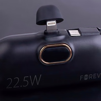 "Forever" mini maitinimo bankas MTB-100 22,5W 5000 mAh Žaibas juodas