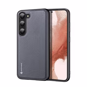 Dux Ducis Fino dėklas Samsung Galaxy S23+ su silikoniniu rėmeliu pilkas