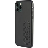 Audi sintetinės odos dėklas telefonui iPhone 11 Pro 5.8" juodas/juodas kietas dėklas AU-TPUPPCIP11-TT/D1-BK