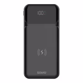 Savio BA-09 nešiojamasis įkroviklis Ličio polimeras (LiPo) 37 mAh Belaidis įkrovimas Juoda