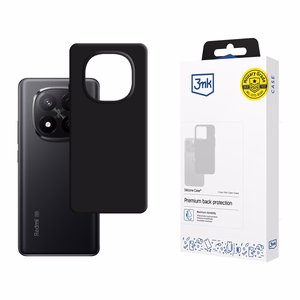3mk Silikoninis dėklas telefonui Xiaomi Redmi Note 14 Pro+ - juodas