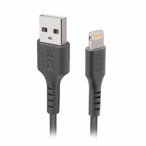 SBS TECABLEUSBIP589K USB-A - Lightning kabelis 1 m MFi sertifikuotas - juodas