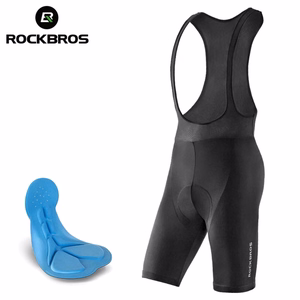 Rockbros RK2002XL dviratininko šortai su petnešomis ir XL paminkštinimu - juodi