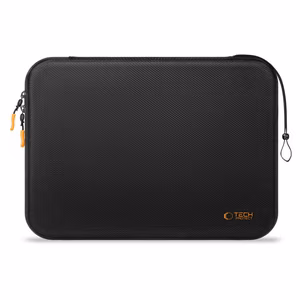 Tech-Protect Hardpouch dėklas 15-16 colių nešiojamam kompiuteriui juodas ir oranžinis