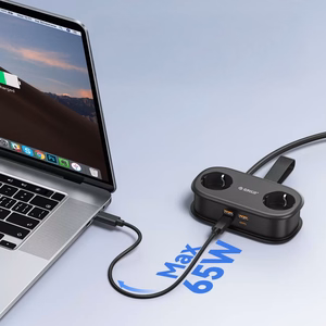Orico AP3 20W GaN 5in1 maitinimo blokas 2x AC + 2x USB-A + 1x USB-C - juodas