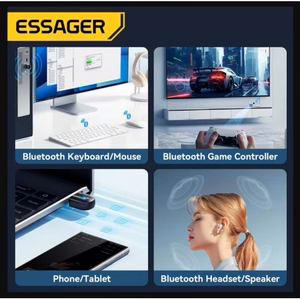 Adapteris Essager Bei juodas (USB / Bluetooth 5.3)