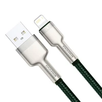USB laidas "Lightning Baseus Cafule", 2,4 A, 1 m (žalias)