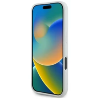 Karl Lagerfeld Silikoninis Double Heads And Circle Magnetinis dėklas telefonui iPhone 16 smėlio spalvos