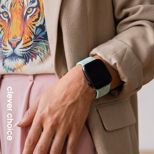 Crong Wave Band pintas Apple Watch dirželis, 44/45/46/49 mm, mėtinis