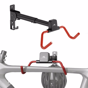 Maclean Horizontal Wall-Mounted Bike Rack, Steel, Max. Load 30 kg, Adjustable Angle, MC-172