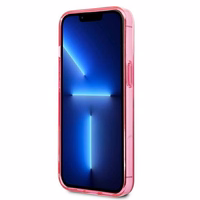 Karl Lagerfeld Gradient Ikonik Karl&Choupette dėklas iPhone 13 Pro / iPhone 13 – rožinis