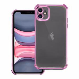 Dėklas telefonui ANTISHOCK ELECTRO skirtas IPHONE 11, rožinis