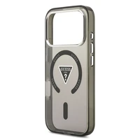 GUESS dėklas telefonui IPHONE 17 Pro Max su MagSafe suderintas (IML gradientas su trikampio logotipu) - juodas