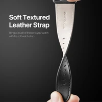 DUX DUCIS dirželis YS natūralios odos Apple Watch 38 / 40 / 41 mm juodas