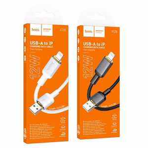 Cable USB A to Lightning Hoco 2,4A 1 m X128 Benefit black