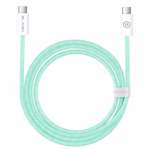 Blavec Kabelis Candy pynėtas - Type C iki Type C - PD 60W 3A 3 metrai Apple CarPlay/Android Auto (CCA-CC3GN30) žalias