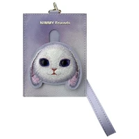 Nimmy Big Eyed Pet 2.0 Triušis 3-in-1 Dėklas telefonui + Piniginė + Sekimo įrenginio dėklas - violetinis (m)