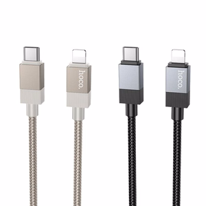 Kabelis USB C į Lightning Hoco PD 27W 1 m X110 auksinis